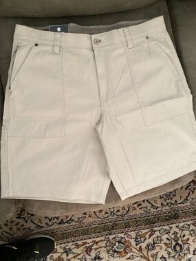 Weatherproof Men's Flat Front Shorts - Khaki Beige